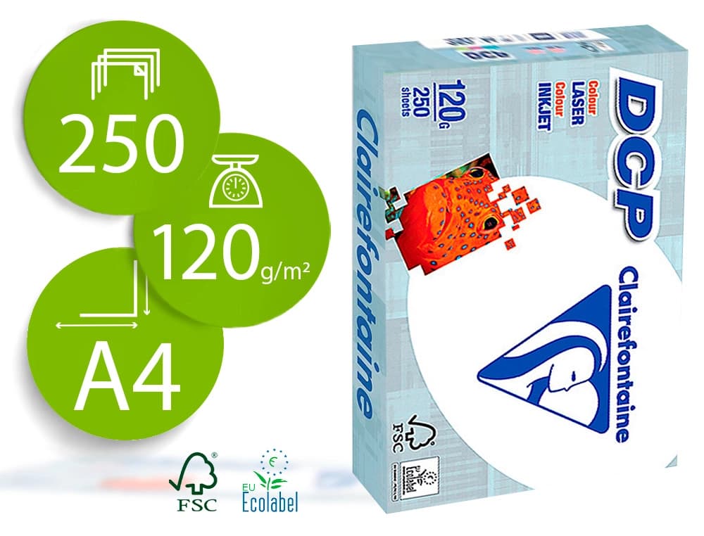Clairefontaine Papel fotocopiadora clairefontaine paquete de 250 hojas