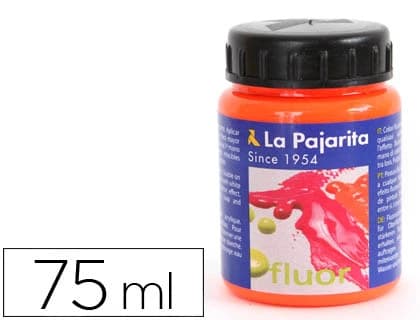 La pajarita Pintura acrilica la pajarita f-02 naranja fluorescente 75ml