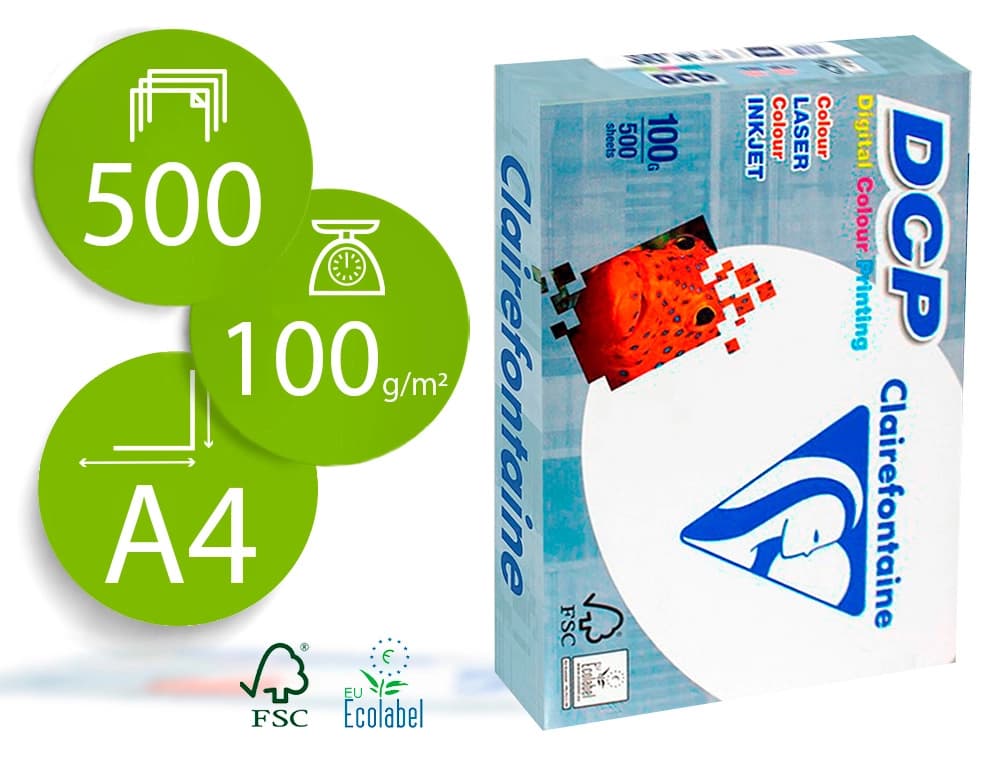 Clairefontaine Papel fotocopiadora clairefontaine paquete de 500 hojas
