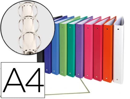 Carpeta Exacompta A4 de cartón forrado con 4 anillas redondas de 30 mm – Surtidos