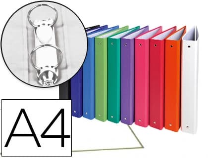 Exacompta Carpeta de 2 anillas 30mm redondas exacompta a4 carton forrado colores surtidos