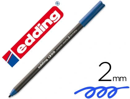 Rotulador Edding 1300 de punta de fibra redonda de 2 mm – Azul