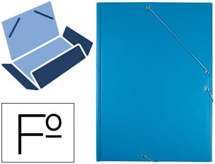 Carpeta liderpapel gomas tres solapas plastico folio