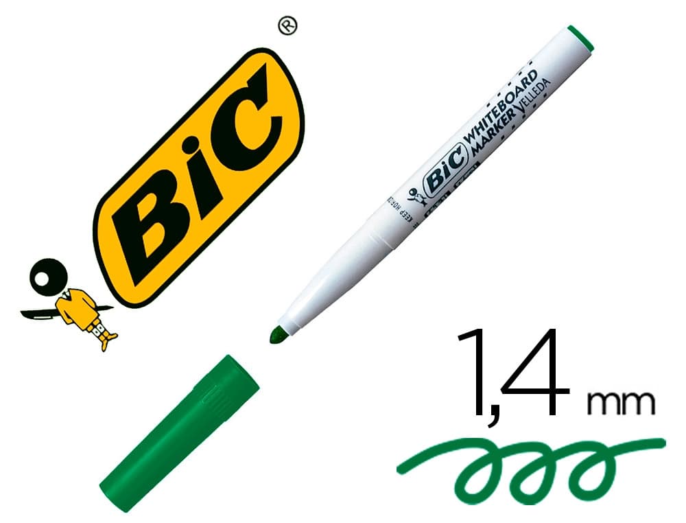 Rotulador bic velleda para pizarra punta redonda 1,4 mm