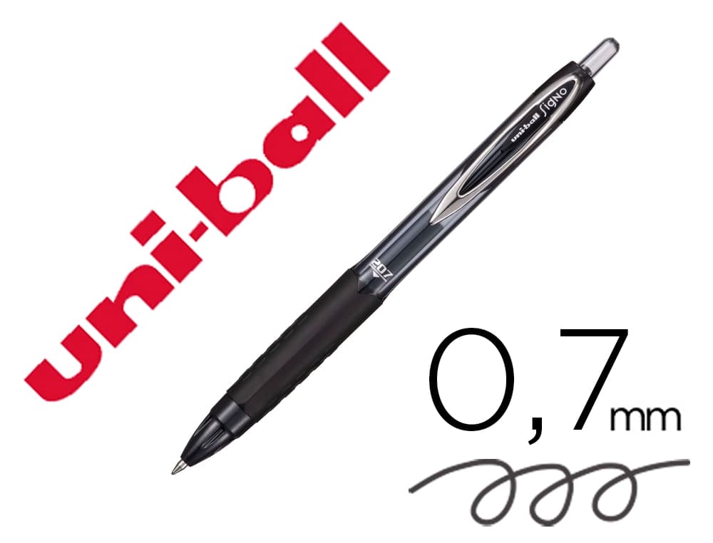 Boligrafo uni-ball signo 207e retractil 0,7 mm