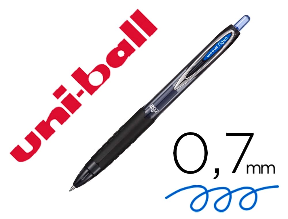 Uniball Boligrafo uni-ball signo 207e retractil 0,7 mm
