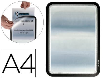 Djois Marco porta anuncios djois magneto din a4 dorso adhesivo removible pack de 2 unidades