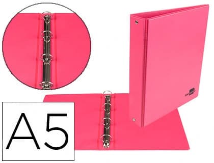Liderpapel Carpeta de 4 anillas 25 mm redondas liderpapel a5 carton forrado pvc