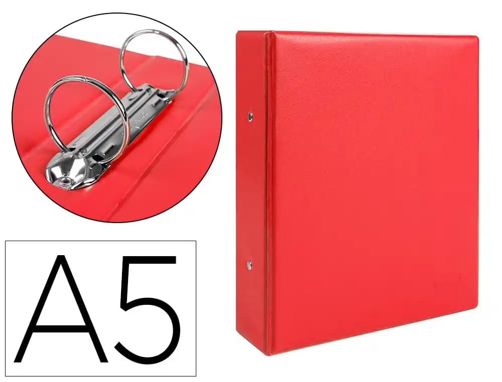 Liderpapel Carpeta de 2 anillas 40 mm redondas liderpapel a5 carton forrado pvc