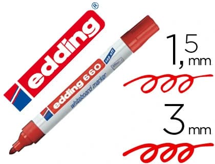 Rotulador edding para pizarra blanca 660 punta redonda 1,5-3 mm