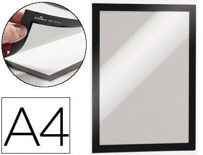 Durable Marco porta anuncios Durable Duraframe adhesivo removible A4 pack de 2