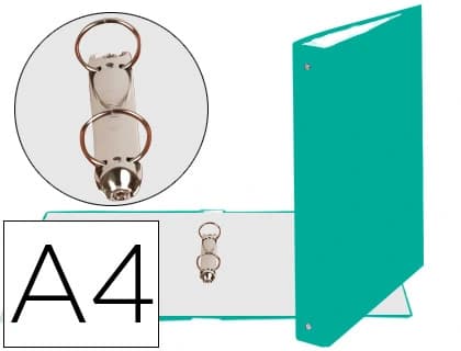 Carpeta de 2 anillas 30mm redondas exacompta din a4 carton forrado