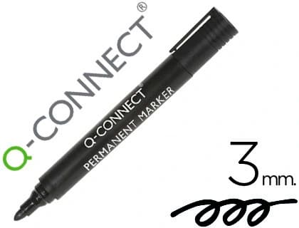 Q-connect Rotulador q-connect marcador permanente punta redonda 3 mm