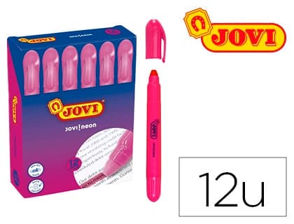 Marcador de cera gel jovi fluorescente caja de 12 unidades