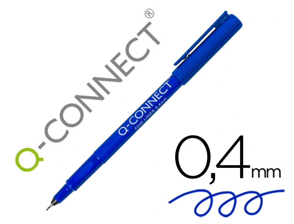 Q-connect Rotulador q-connect punta de fibra fine liner 0,4 mm