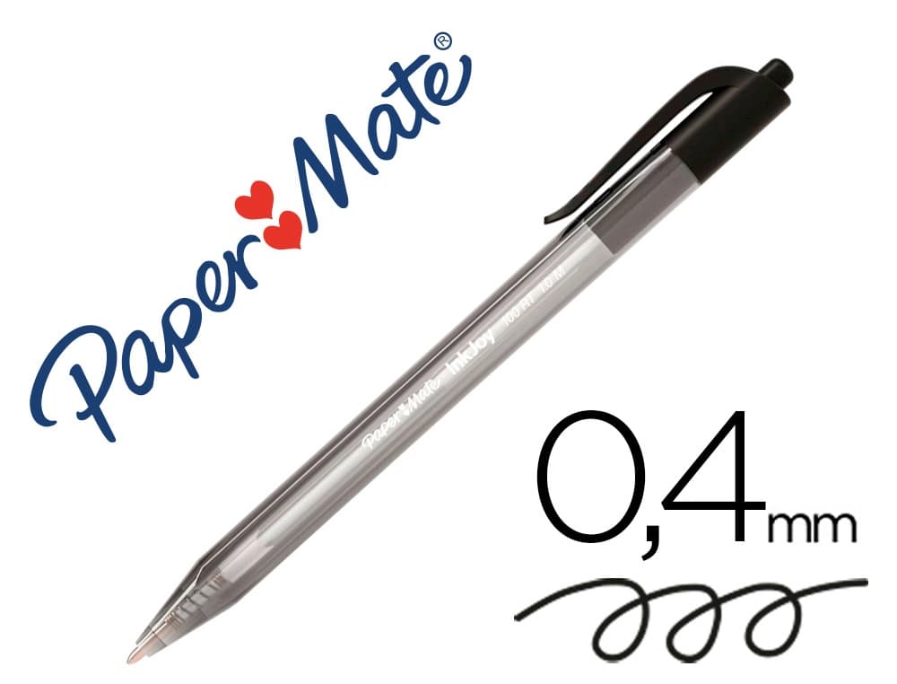 Boligrafo paper mate inkjoy 100 retractil punta media