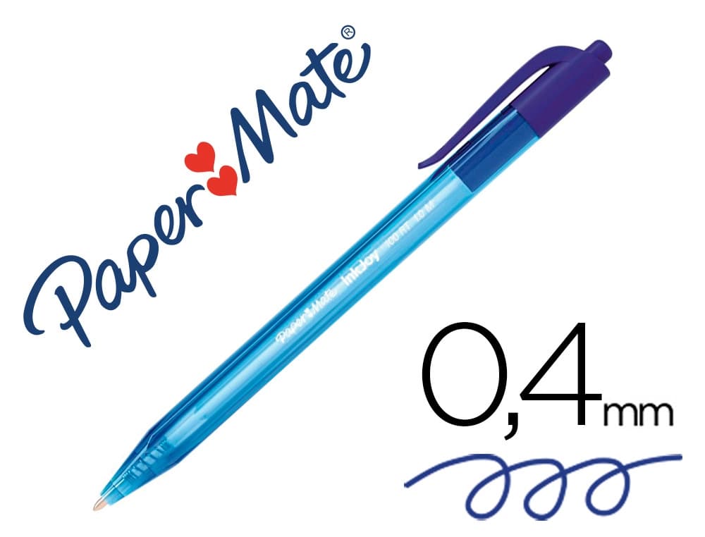 Papermate Boligrafo paper mate inkjoy 100 retractil punta media