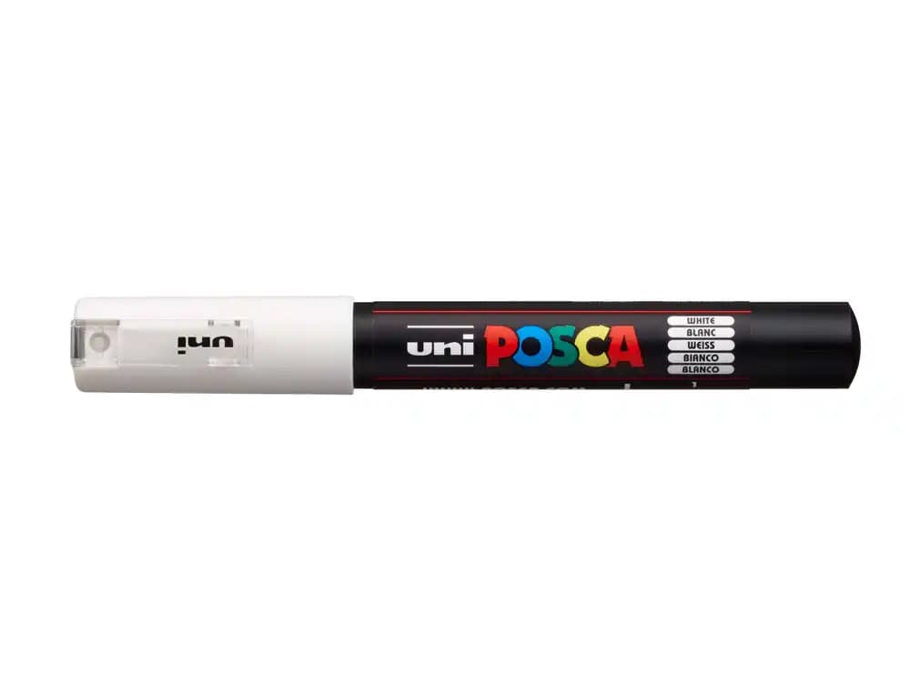 Marcador de pintura uni POSCA PC-1M de punta cónica fina – Blanco