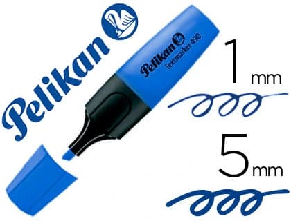 Rotulador fluorescente Pelikan Textmarker 490 de punta biselada – Azul