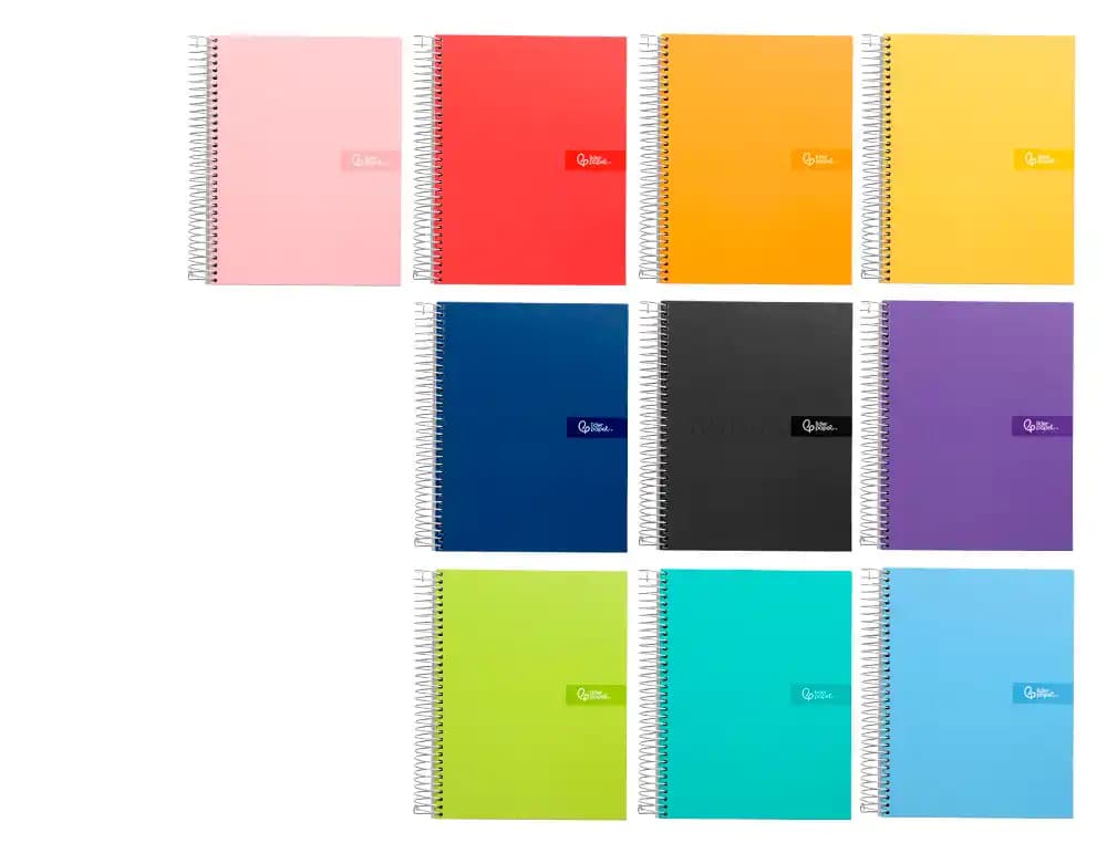 Liderpapel Cuaderno espiral liderpapel a4 crafty tapa forrada 80h 90gr cuadro 4mm con margen colores