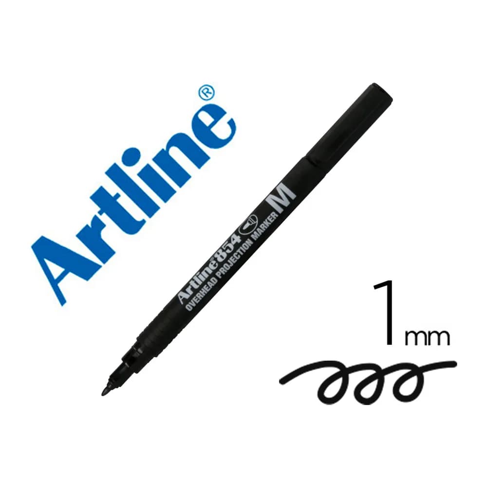 Artline Rotulador artline retroproyeccion punta fibra permanente ek-854 -punta redonda 1 mm