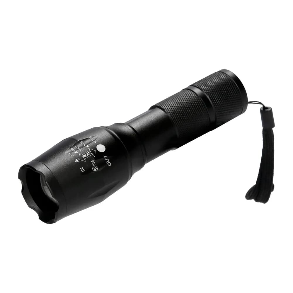 Q-connect Linterna q-connect telescopica aluminio 5w modo alumbrado alto medio bajo estroboscopio sosapagado 3 pilas aaa