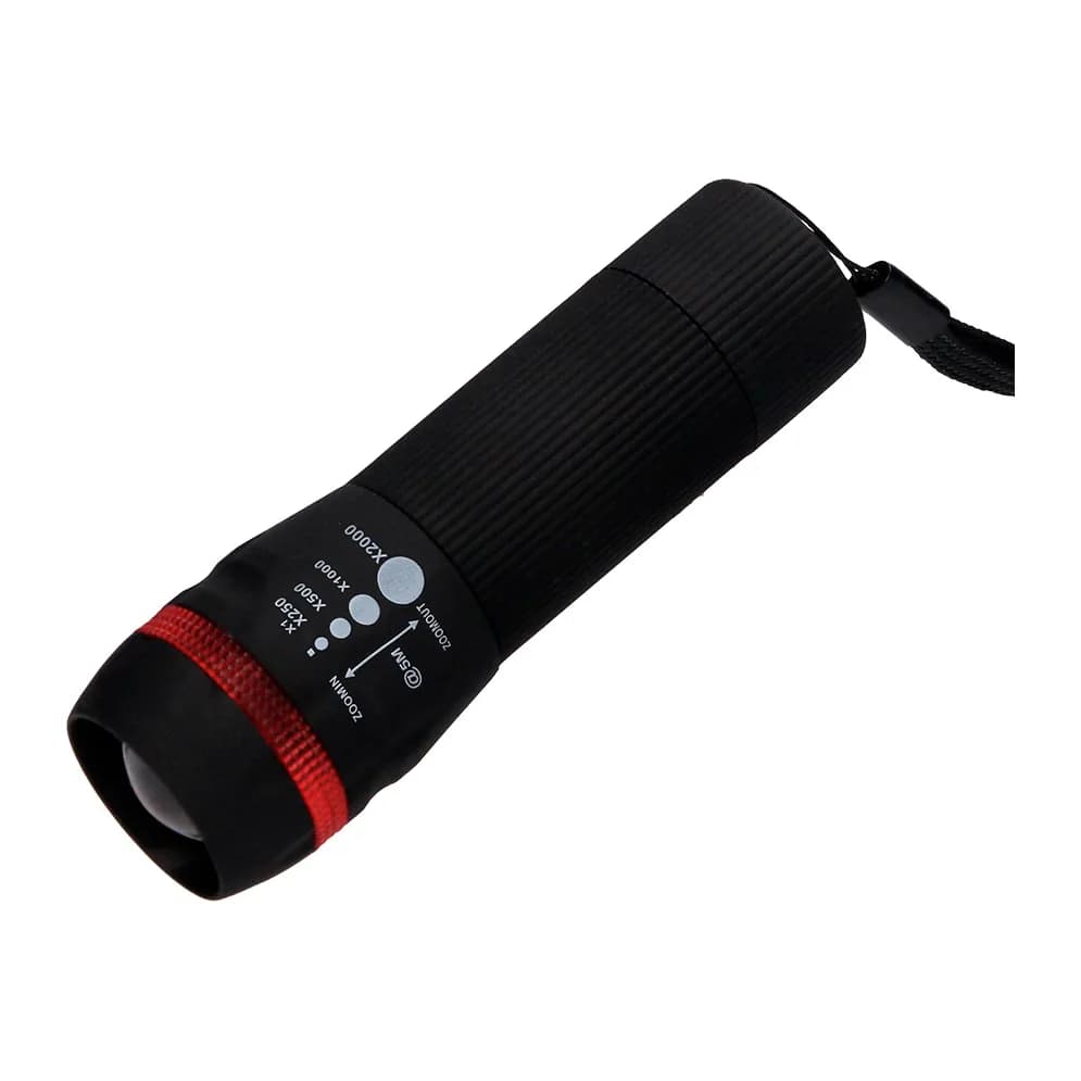Q-connect Linterna q-connect kf18749 plastico con zoom 1w modo alumbrado encendido apagado incluye 3 pilas aaa