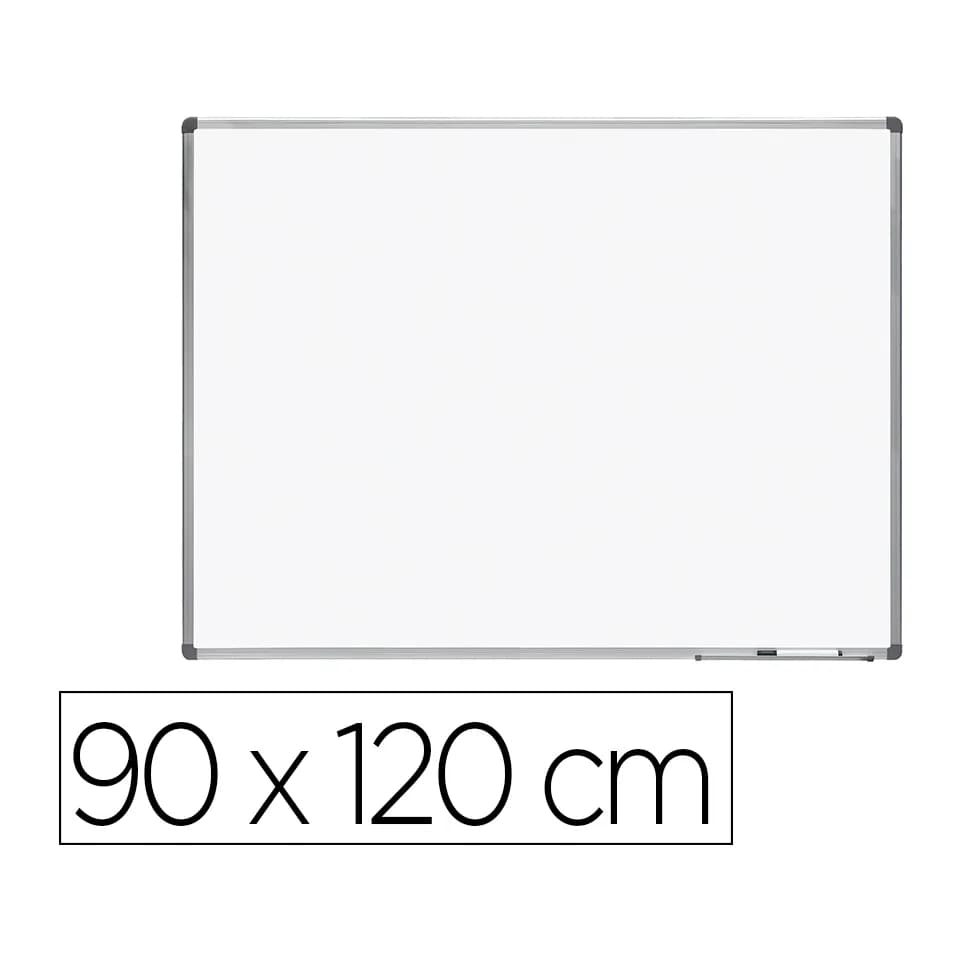 Rocada Pizarra blanca rocada lacada magnetica marco aluminio con cantoneras 90x120 cm