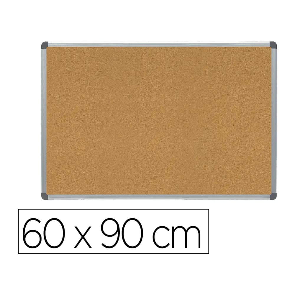 Rocada Pizarra corcho rocada marco aluminio con cantoneras 60x90 cm