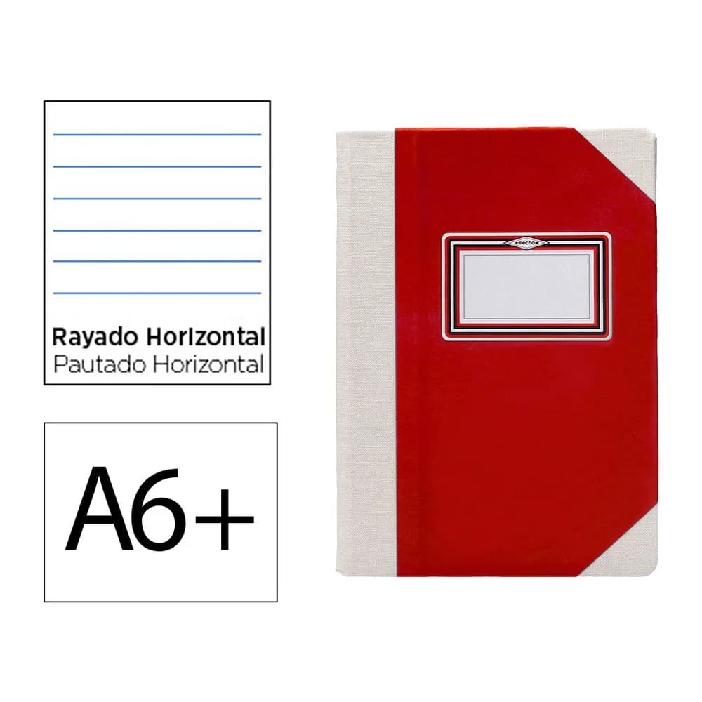 Fernandes Libro cartone cosido fernandes flecha din a6+ rayado horizontal 50 hojas 100 gr