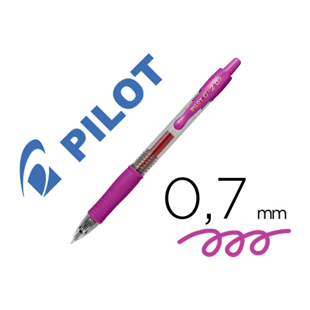Boligrafo pilot g-2 tinta gel retractil sujecion de caucho