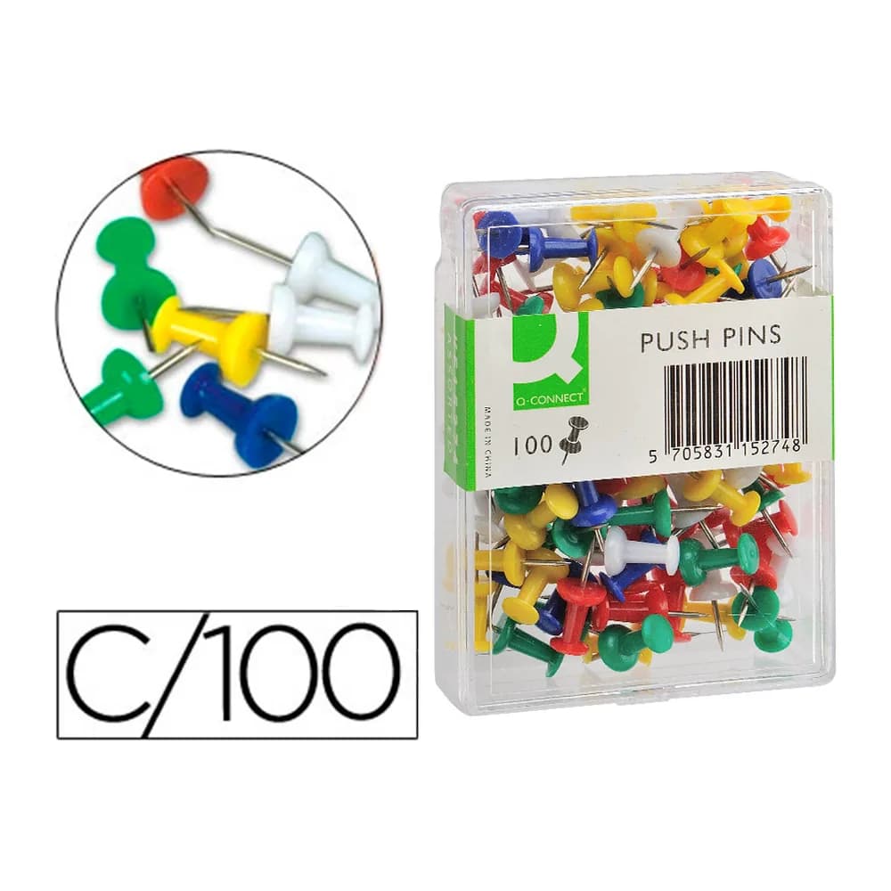 Q-connect Señalizador de planos q-connect caja de 100 unidades colores