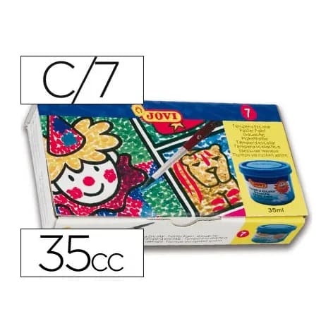 Jovi Tempera escolar jovi 35 ml caja de 7 colores surtidos