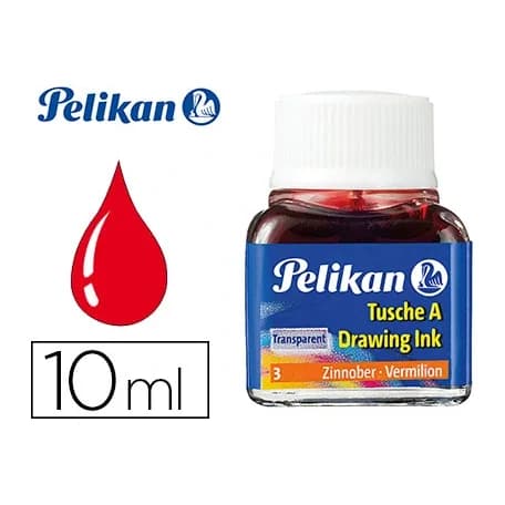 Pelikan Tinta china pelikan bermellon bote de 10 ml