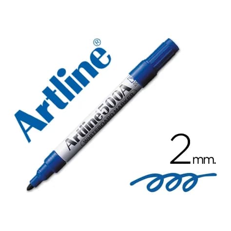 Artline Rotulador artline pizarra ek-500 azul punta redonda 2 mm recargable