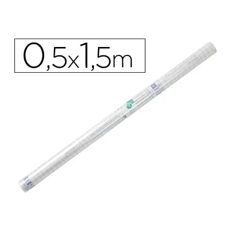 Liderpapel Rollo plastico adhesivo liderpapel 0.50x1.50 50 mc forralibros removible