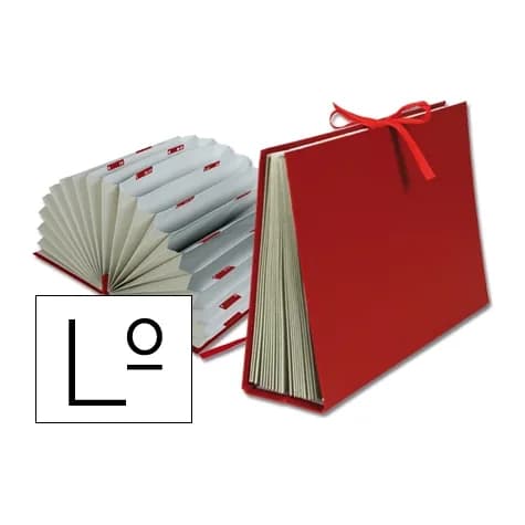 Liderpapel Carpeta fuelle liderpapel letras carton forrado burdeos