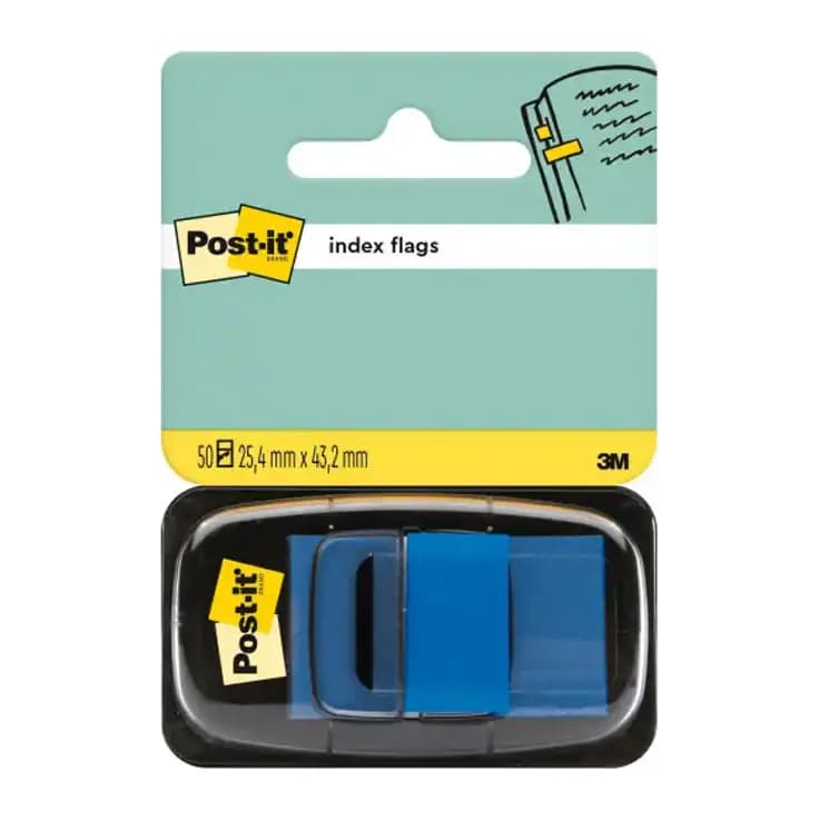 Post-it Banderitas separadoras 680-2 azul dispensador de 50 unidades