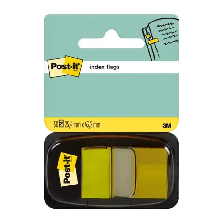 Post-it Banderitas separadoras 680-5 amarilla dispensador de 50 unidades