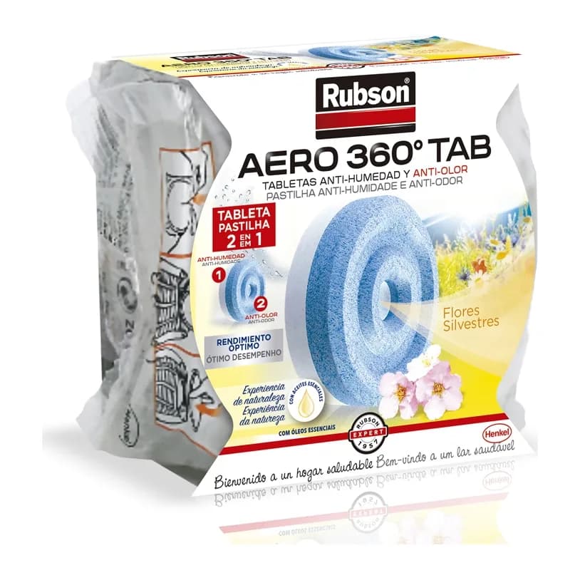 Rubson Recambio pastilla deshumidificador rubson aero 360º aromaterapia flores