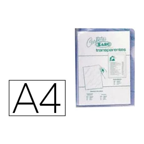 Saro Carpeta dossier uñero saro pvc din a4 280 mc transparente