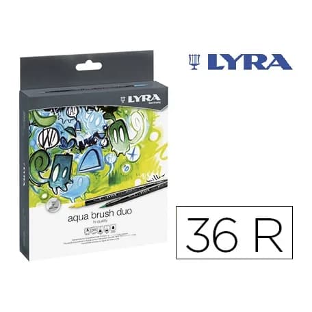Lyra Rotulador lyra aqua brush duo caja de 36 colores surtidos