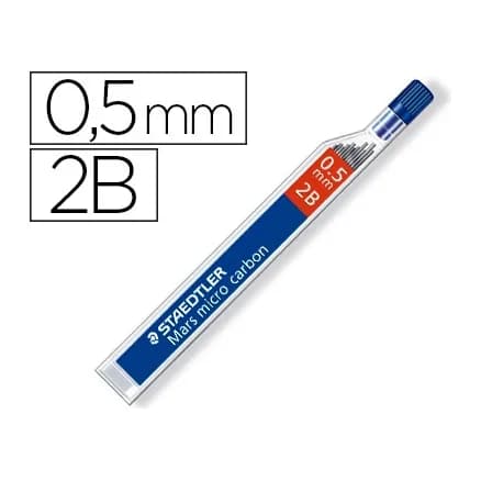 Staedtler Minas staedtler mars micro grafito 0,5 mm 2b tubo con 12 unidades