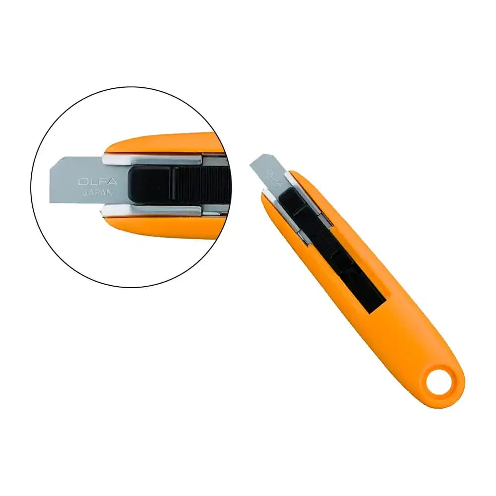 Olfa Cortador de seguridad olfa cuchilla ancha 12,5mm formato compacto con cuerpo de acero inoxidable