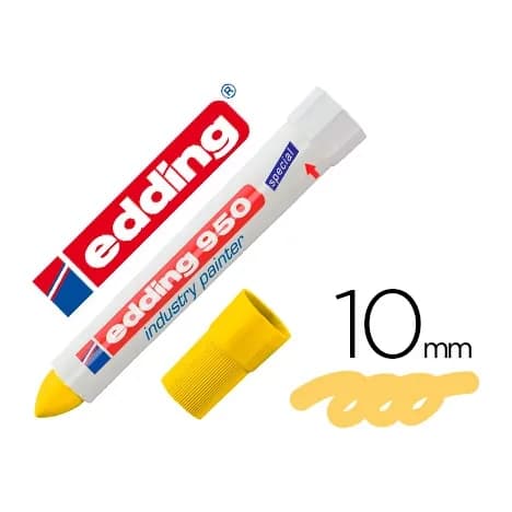 Edding Marcador edding permanente 950 pasta opaca amarilla punta redonda 10 mm para superficies oxidadas o