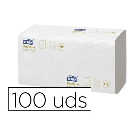 Tork Toalla secamanos tork xpress extrasuave engarzada 2 capas 34x21,2 cm paquete de 100 unidades