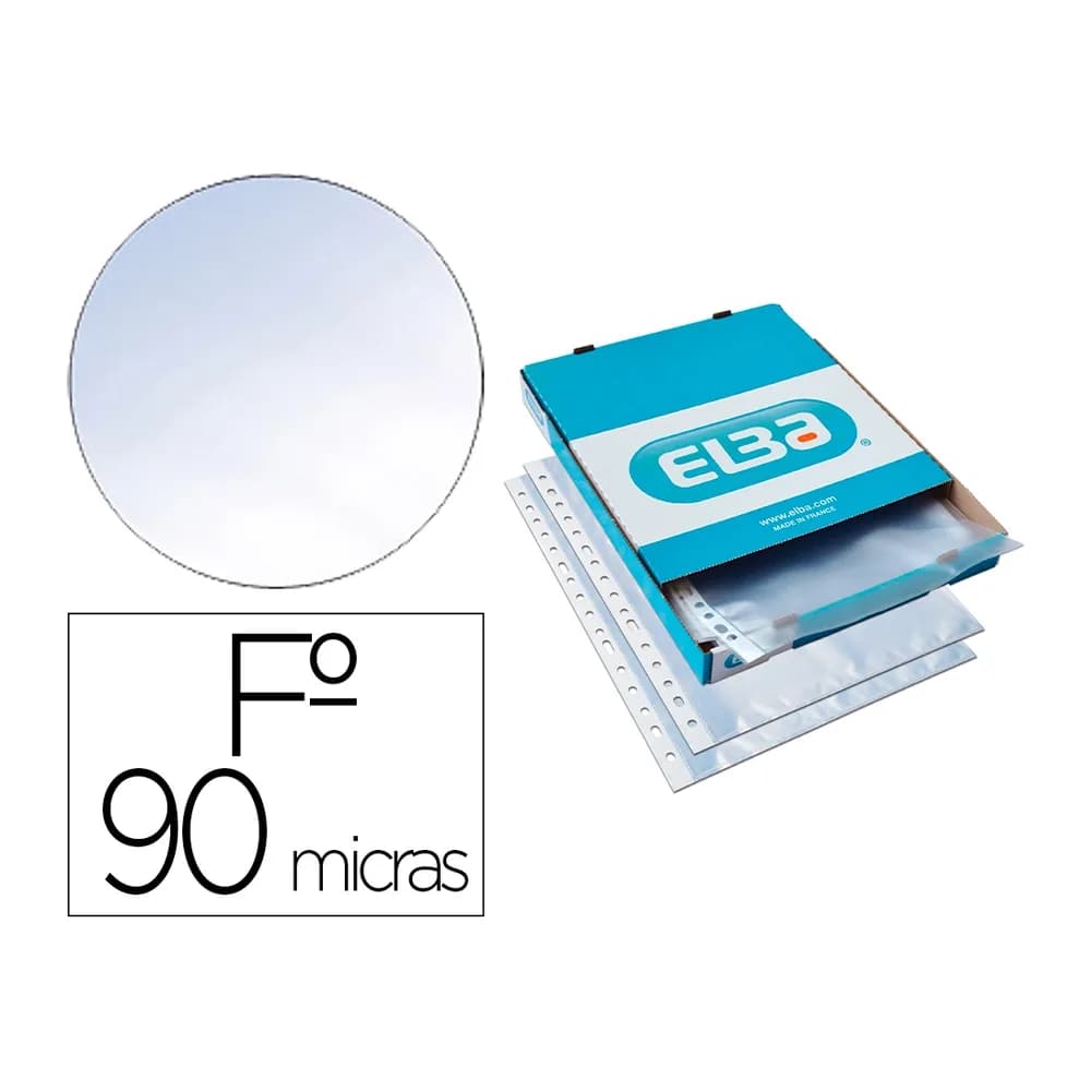 Funda multitaladro elba standard folio 90 micras piel naranja caja de 100 unidades