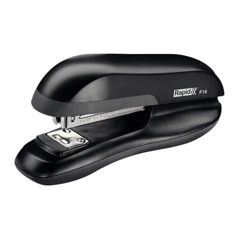 Rapid Grapadora rapid f16 plastico abs color negro capacidad 30 hojas usa grapas 24/6 y 26/6