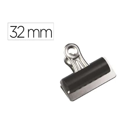 Q-connect Pinza metalica q-connect pala fija 32 mm caja de 10 unidades