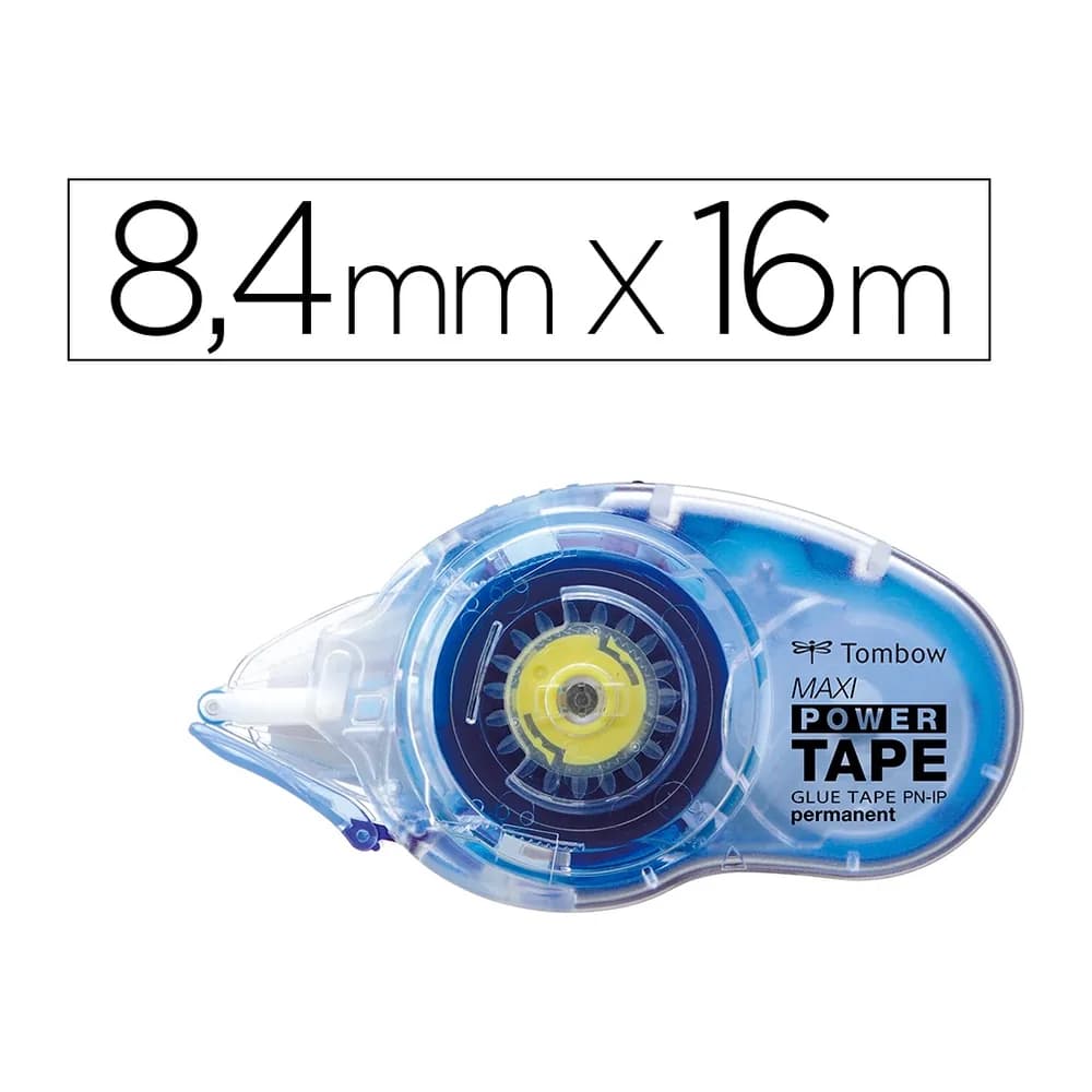 Tombow Cinta adhesiva tombow maxi power tape permanente 16 mt x 8,4 mm